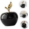 Zerodeko Ceramic Apple Ornament Apples Statue Lifelike Apple Ornament Fruit Apple Model Ceramic Xmas Apple Fruit Model Small Apple Ornament Lifelike