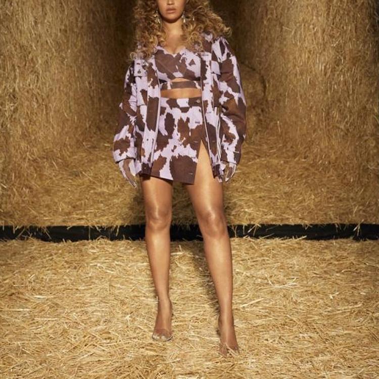 Adidas Originals X Ivy Park Co-Branded Tie-Dye Colorblock Loose Denim Jacket Women Outerwear Burgundy HE3739