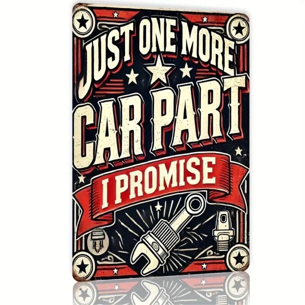 Vintage Metal Car Sign Decor Gift For Auto Lovers Garage Wall Art