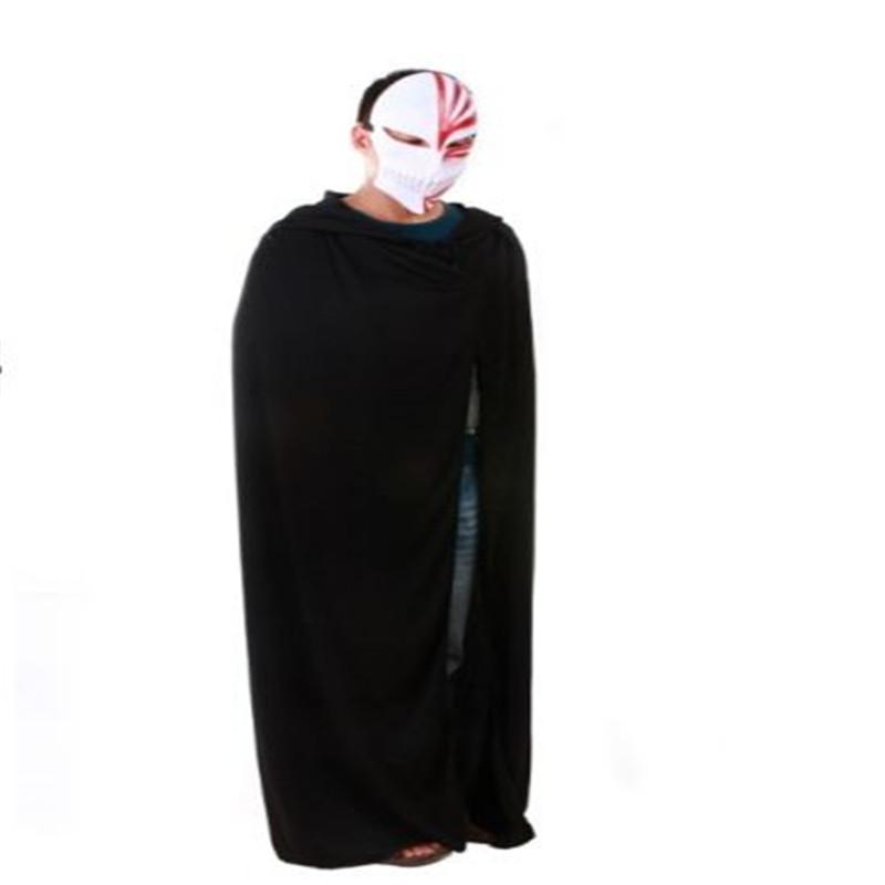 1/2/3pcs Black Halloween Party Cloak Cosplay Dress Up Costume Reaper Big Cloak Devil Hat Long Cloaks Scary Witch Devil Role Play