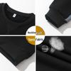 2025 Men's Crew Neck Sweatshirt - Korean Style, Loose Fit, Long Sleeve for Spring & Autumn