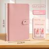 Pu Leather Photo Money Card Holder With 50 Inner Pages Snap Closure For Storing Photocards Business Cards Tickets Paper Money