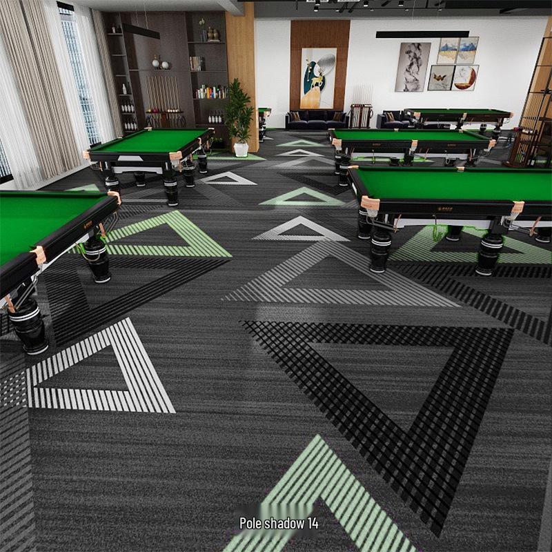 Thickened, Fireproof, and Soundproof Billiard Room Carpet: Non-Shedding & Colorfast 450g Polyester per sqm