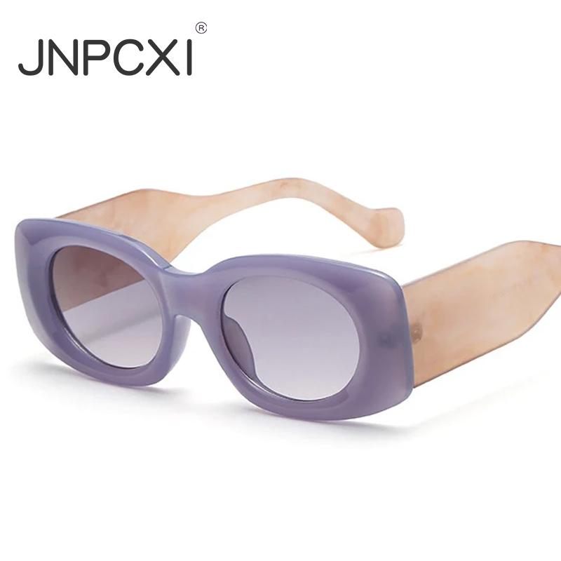  New Ins Popular Fashion Oval Women Jelly Color Sunglasses Retro Gradient Shades UV400 Men Wide Legs Sun Glasses