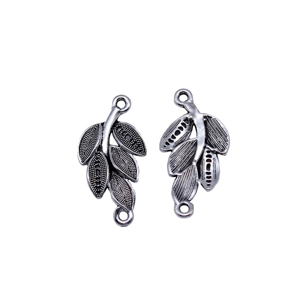 Filigree Leaf Charms Antique Alloy Pendants For Nature Inspired Jewelry