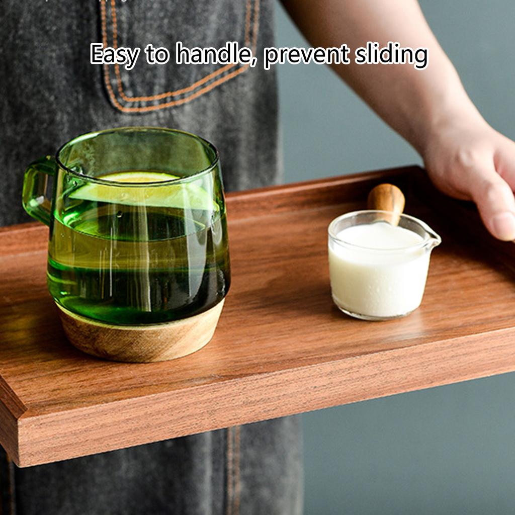 Wooden Food Serving Trays Rectangular Shape Wooden Trays for Crafts Kitchen Food Dish for Snacks Mini Bars Chocolate