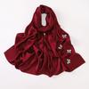New Bubble Chiffon Butterfly Rhinestone Long Scarf For Women Ethnic Style