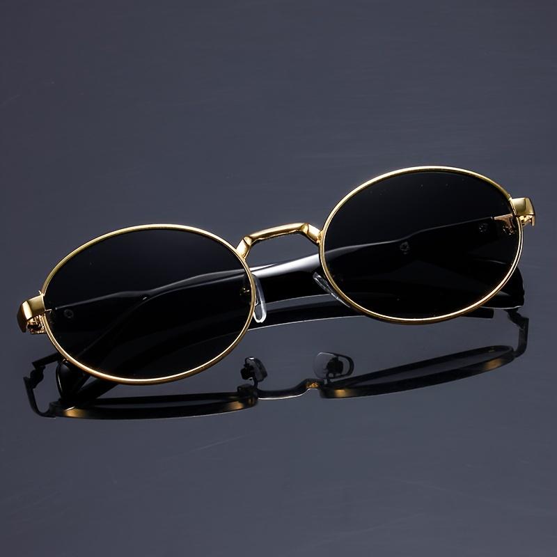 Retro Oval Metal Glasses Women Men Punk Style Minimalist Fashionable Classic Design Super Cool Party Eyewear