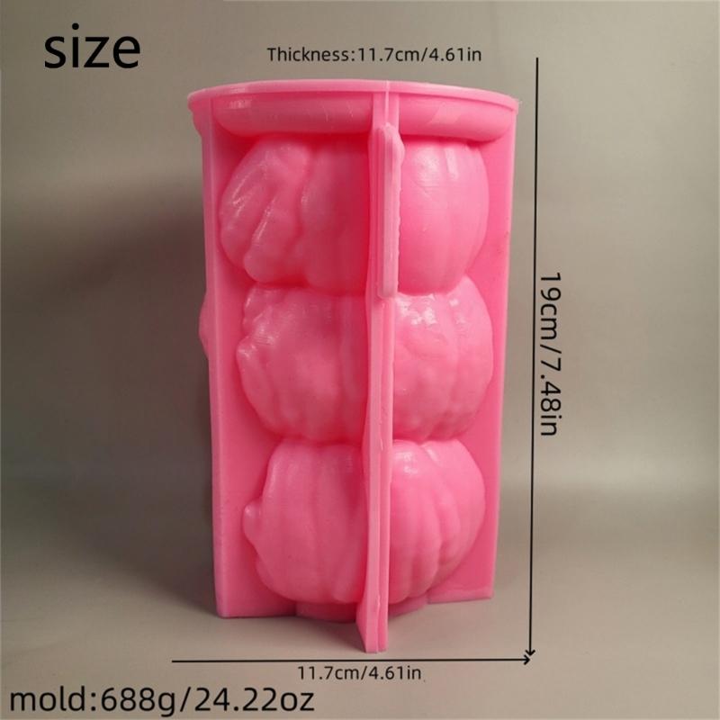 Pumpkins Shape Flower Pots Molds Silicone Mould Halloween Candle Holder Molds Epoxy Resin Molds Handmade Plaster Molds