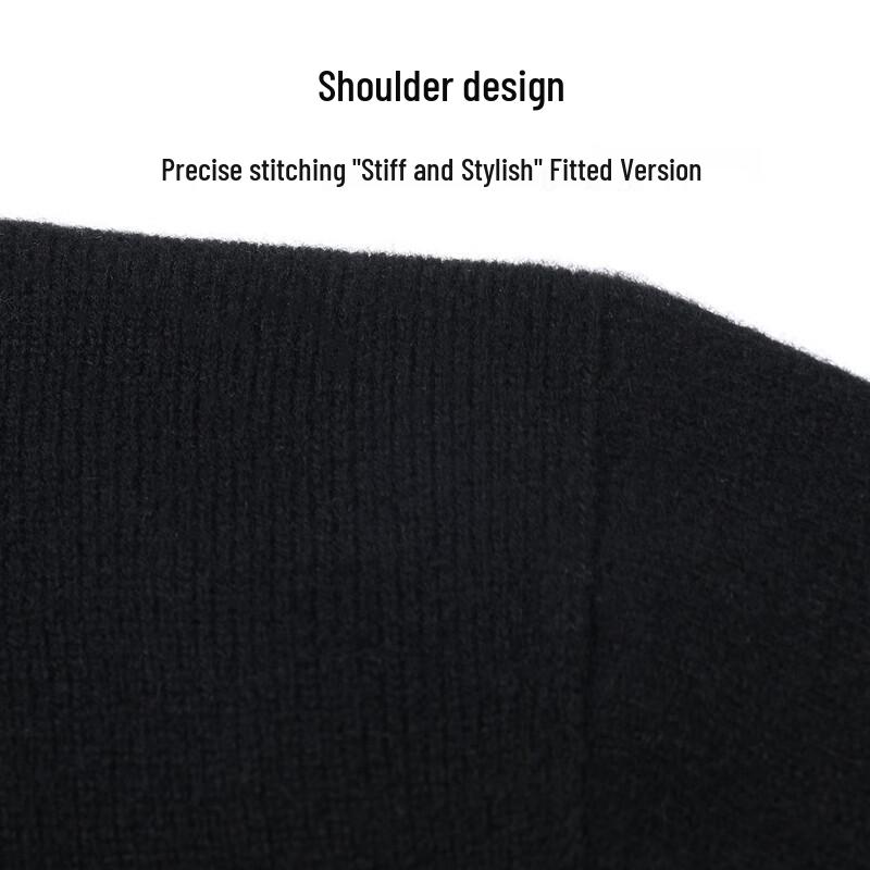 SNOWFLYING Men's Cashmere Blend Round Neck Thick Wool Sweater