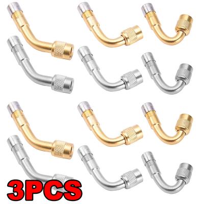 1/3PCS Car Tyre Valves Inflation Extension Tube 45/90/135 Degree Adapter Motorcycle Bike Tyre Valve Connector Accessories