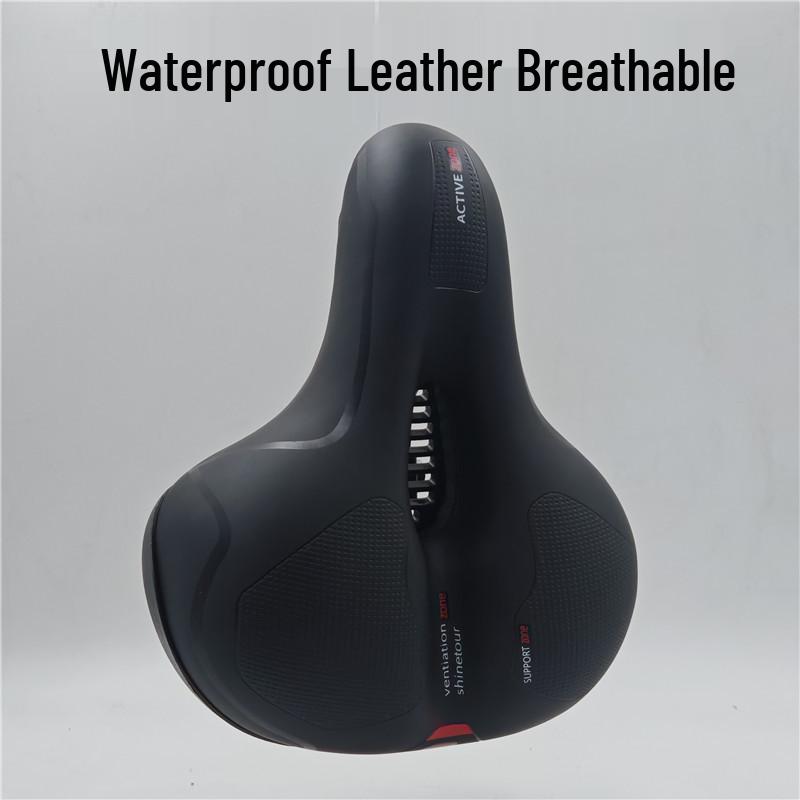 Shock-Absorbing Mountain Bike Seat Cushion with Hollow Design & Seat Bag