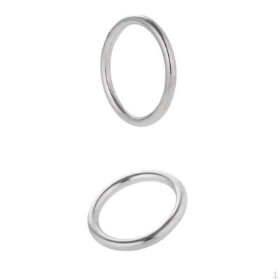 2x Seamless Stainless Steel O Round Ring Circle Craft Webbing Boat