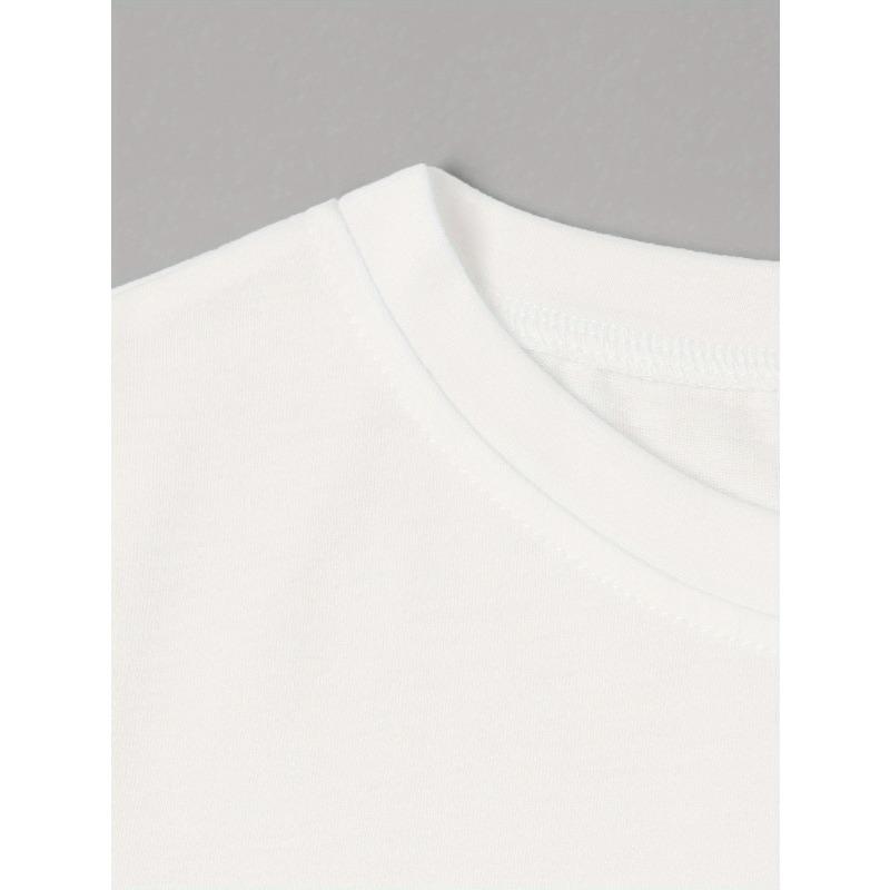 Women's Smile Print T-Shirt Round Neck Short Sleeve Medium Stretch Nontransparent Relaxed Fit Machine Washable Spring Summer Playful Casual Top