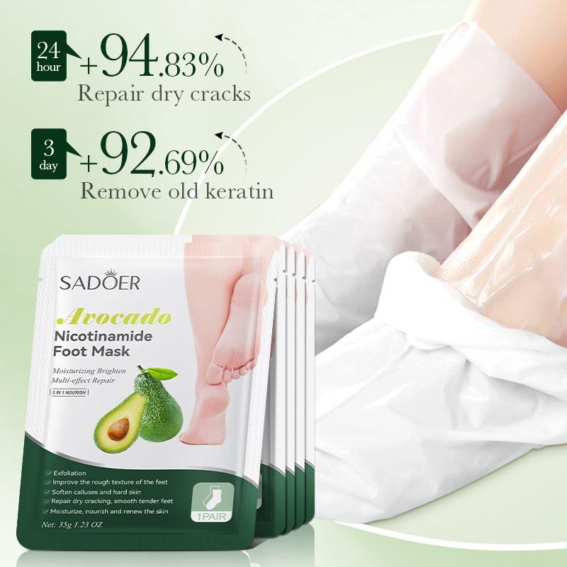 1 Paar Sadoer Vruchten Voetmasker Hydraterend Voet Peeling Mask Exfoliërend Voor Voeten Spa Pedicure Exfoliant Voeten Huidverzorging