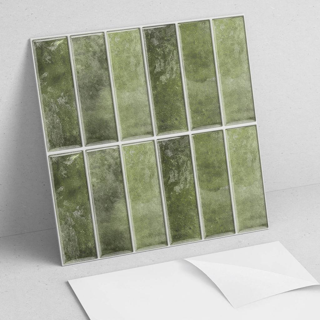 Self-Adhesive Tiles with Graphics for Dining Room PVC Geometric Tile Pattern 9x30x30 Cm