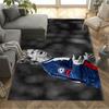 Soccer Player Action Area Rug Design for Game Room Hallway Foyer Dormitory Antislip Carpet Anime Office Decor Best for Christmas