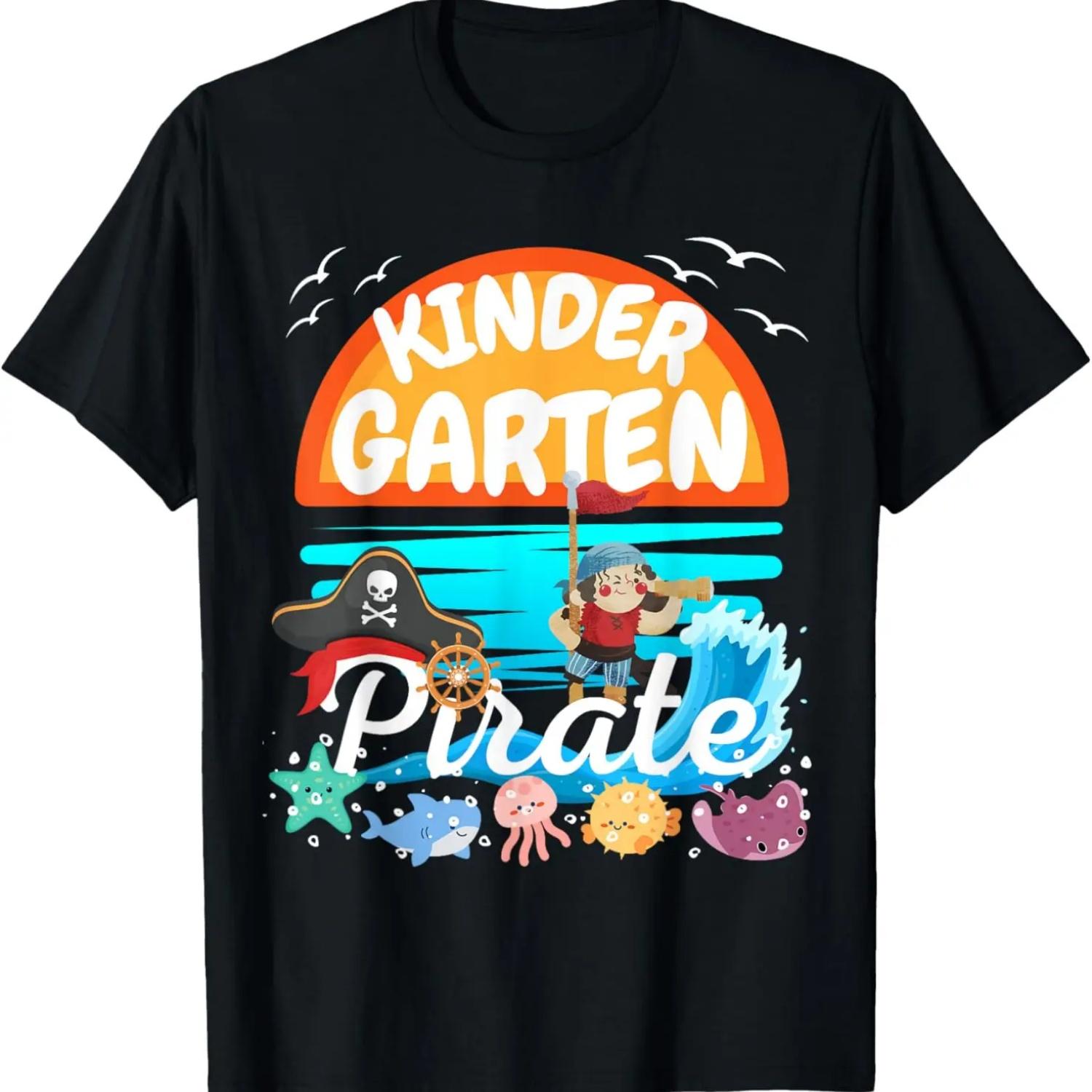 

Kindergarten Pirate Ocean crew summer costume kids & teacher T-Shirt XXXXXL чорний