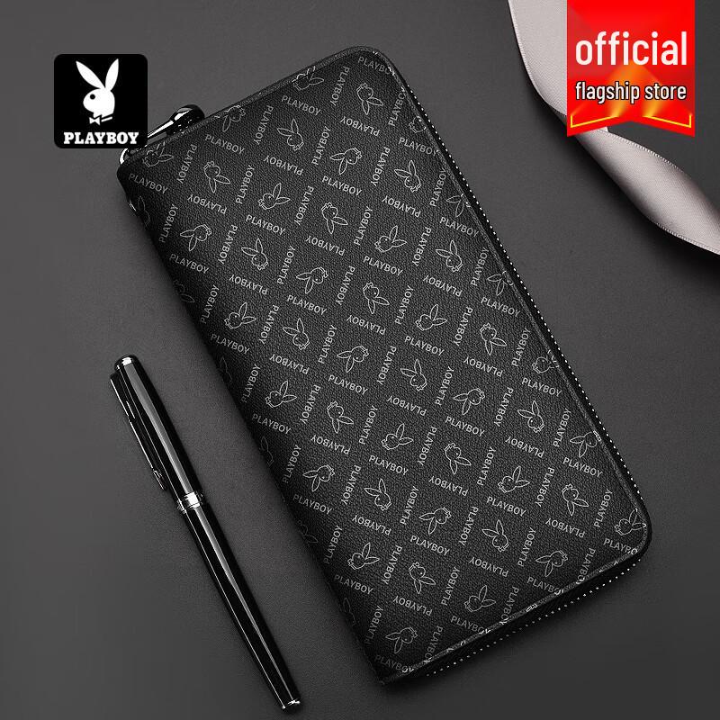 PLAYBOY Men's Long Business Zipper Wallet