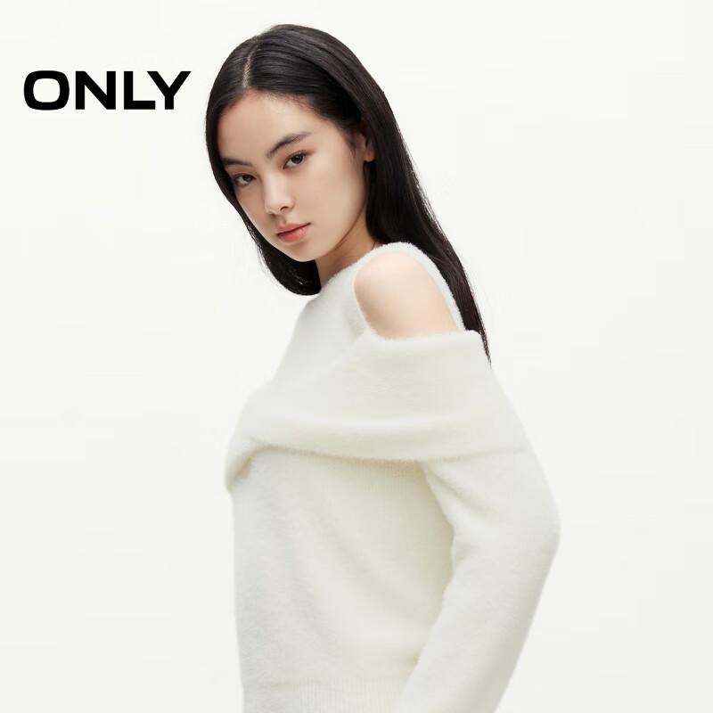 ONLY 2024 Autumn Relaxed Fit Off-Shoulder Knit Sweater