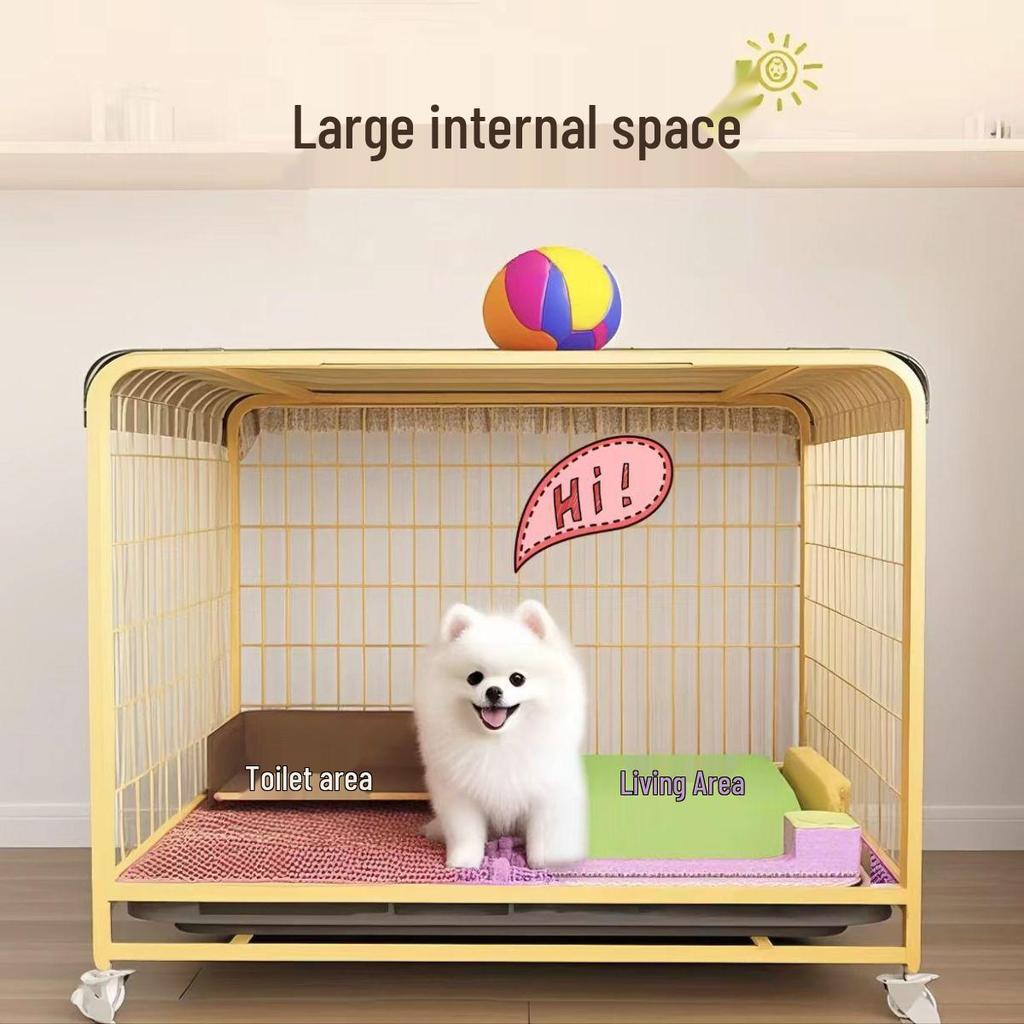 Indoor Dog Cage with Toilet Separation for Medium and Large Breeds