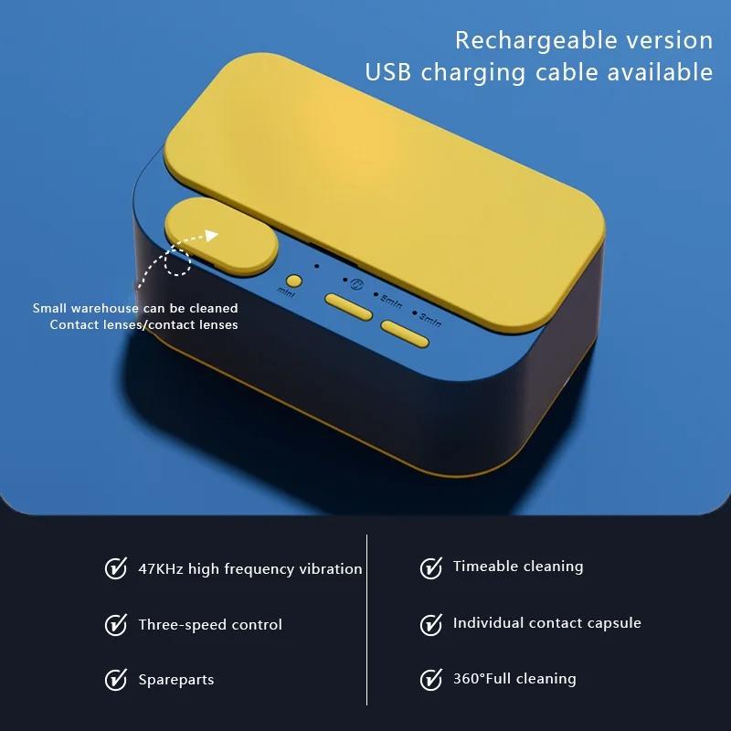 

48Khz Cleaning Machine Ultrasonic Cleaner Double Bin Vibration Full Cleaning Jewelry Household Adjustable CleanerNew зелений