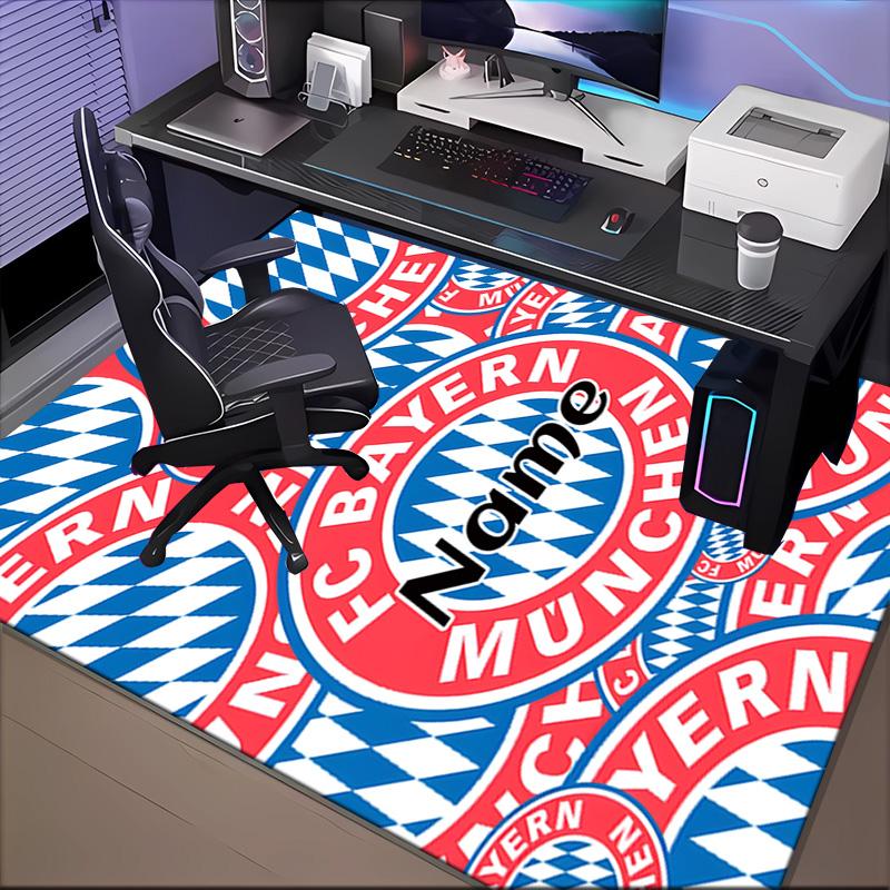 Custom Name Bayern Crest Rug Game Carpet, Floor Mat for Bedroom Living Room Entryway Rug, Home Decor Idea Gift for Christmas birthday