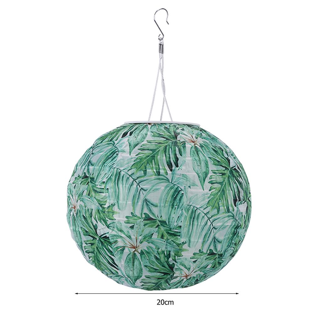 12 Inch Colorful Lantern Waterproof Outdoor Garden Decoration Holiday Supplies Nylon Round Hanging LED Solar Lantern