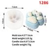 3D Roundness Embossed Love Cat Silicone Soap Mold DIY Cat Paw Candle Soap Mould Chocolate Cake Baking Tools Home Decor Gift