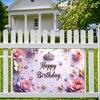 Flowers Wall Photography   Event Background   Party Banner   for  Birthday Indoor/Outdoor Kids