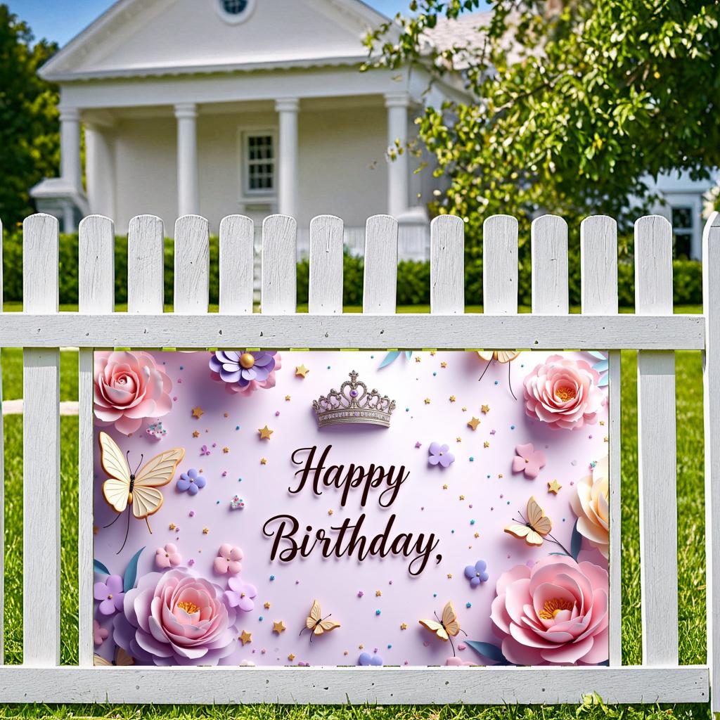 Flowers Wall Photography   Event Background   Party Banner   for  Birthday Indoor/Outdoor Kids