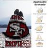 1PC Custom Name Blanket Faithful 49ers Football Flannel Blankets Patterns Throw Blanket All-Season Soft Gift for Couch, Bed, Camping, Birthday Gifts