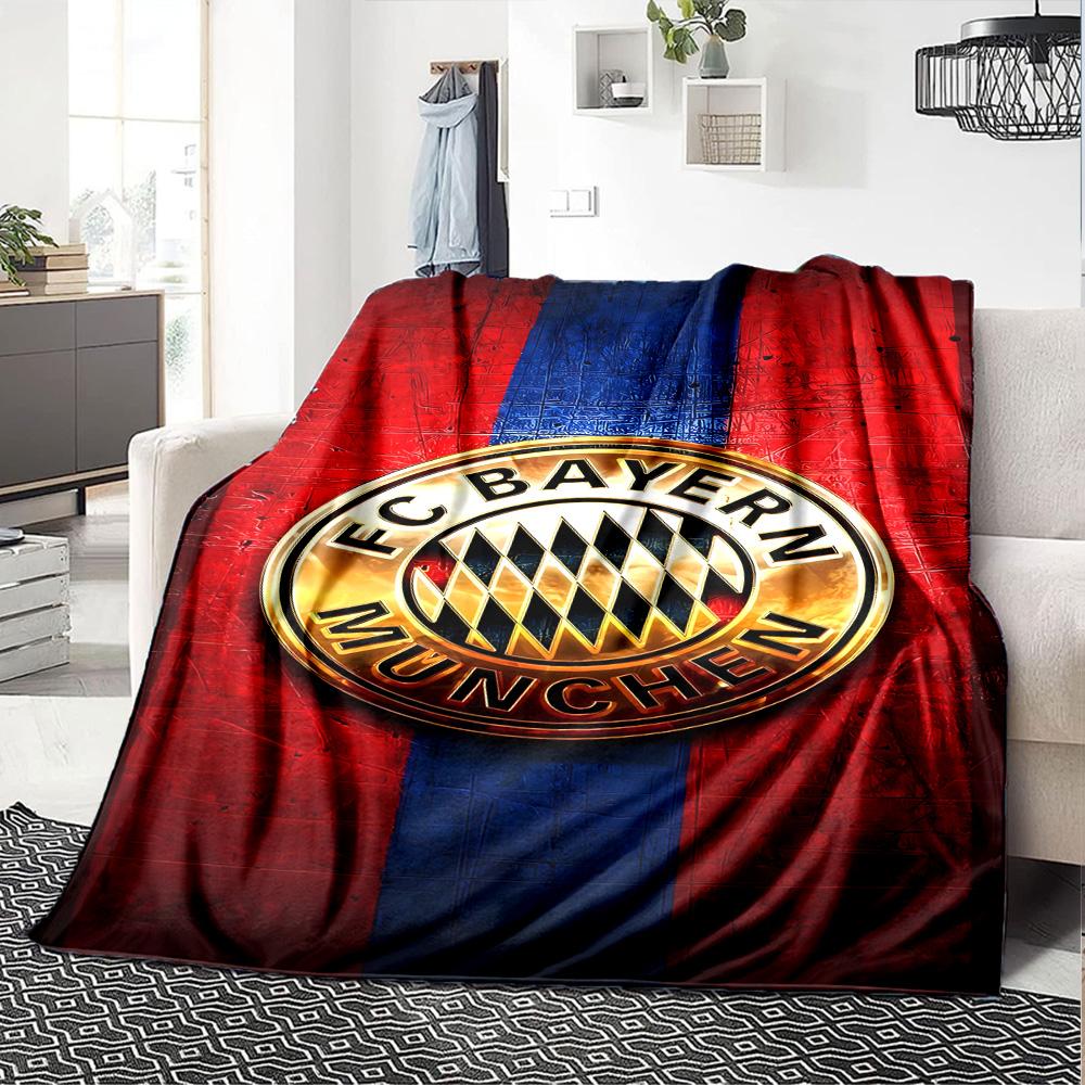 Bayern Munich Emblem Blanket Soft Warm Cozy Suitable for Office Bedding Couch Four Seasons Universal Playful Design Gift for Travel Home Birthdays