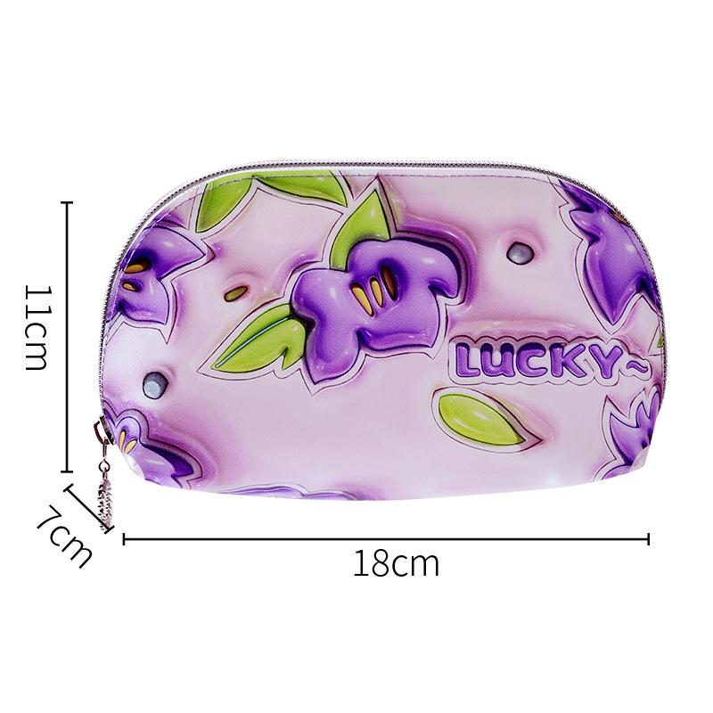 

Fashionable Expandable Portable Floral Makeup Bag Waterproof Travel Wash Pouch StyleA