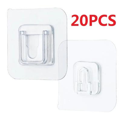 New Multi-Purpose Hooks 5/10 Pairs Double-sided Adhesive Wall Hooks Waterproof Clothes Hats Towel Hooks Kitchen Bath Door Hooks