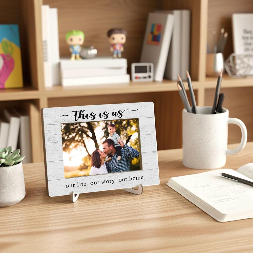 This Is Us Picture Frame 4x6, This Is Us Our Life Our Story Our Home, Housewarming Wedding Gifts for Woman Couples Family, Appreciation Picture Photo