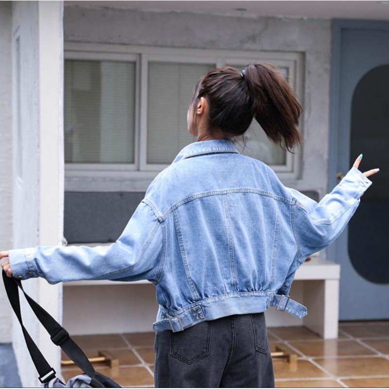 Early Autumn Batwing Sleeve Denim Jacket