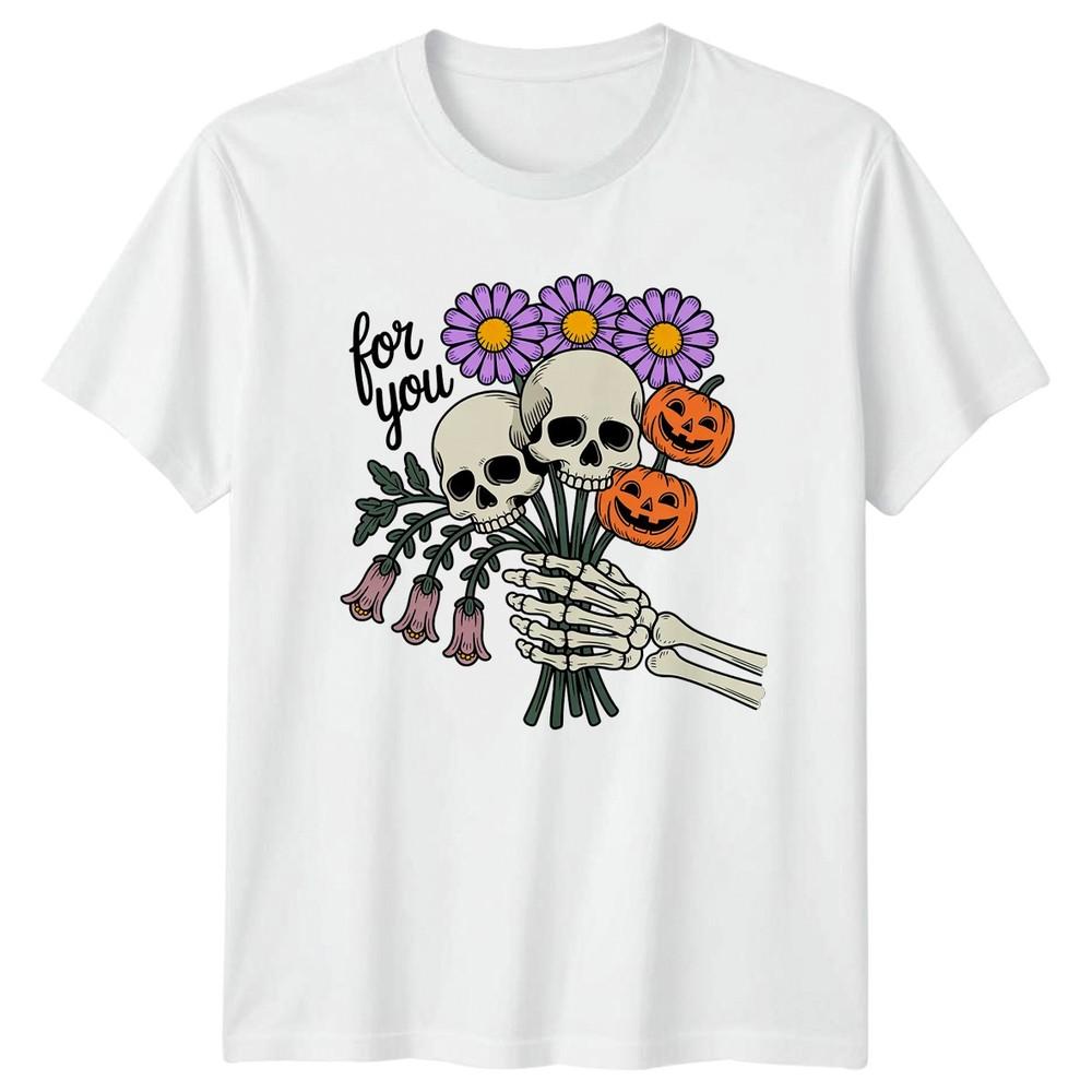 For You TShirt Spooky Floral Halloween Gift For Him And Her S
