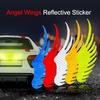 2Pair Safety Warning  Reflective Car Sticker Angel Wings Reflective Warning Sign Funny Bike Decal Sticker Motorbike Reflective Sticker