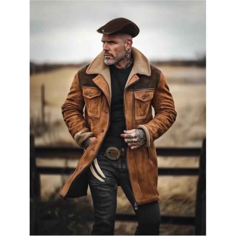Men's Fall and Winter Loose Warm Windbreaker Jacket
