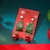 Christmas Hollow Xmas Tree Bells Round Ball Earrings For Women Snowflake Stars Sequins Bulb Tassel Earring Girl Festival Jewelry