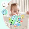 Baby Cartoon Label Comfort Towel, Soft Hanging Ring With Rattle Teether