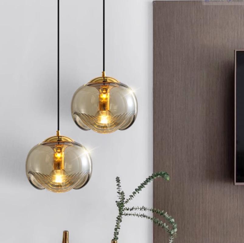 Bauhaus Glass Pendant Light: Post-Modern Nordic Style for Kitchen, Bar, Living Room, Bedroom, or Bedside Lighting
