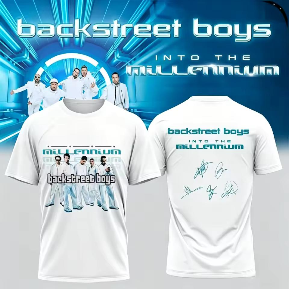 Vintage Backstreet Boys Tour T-Shirt Into The Millennium Las Vegas Unisex Oversized Streetwear Kurzarm Top
