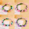 Ribbon Hairband Fabric Floral Hair Hoop Flower Wreath Headband Adjustable Artificial Rose Headband For Beach Parties Summer
