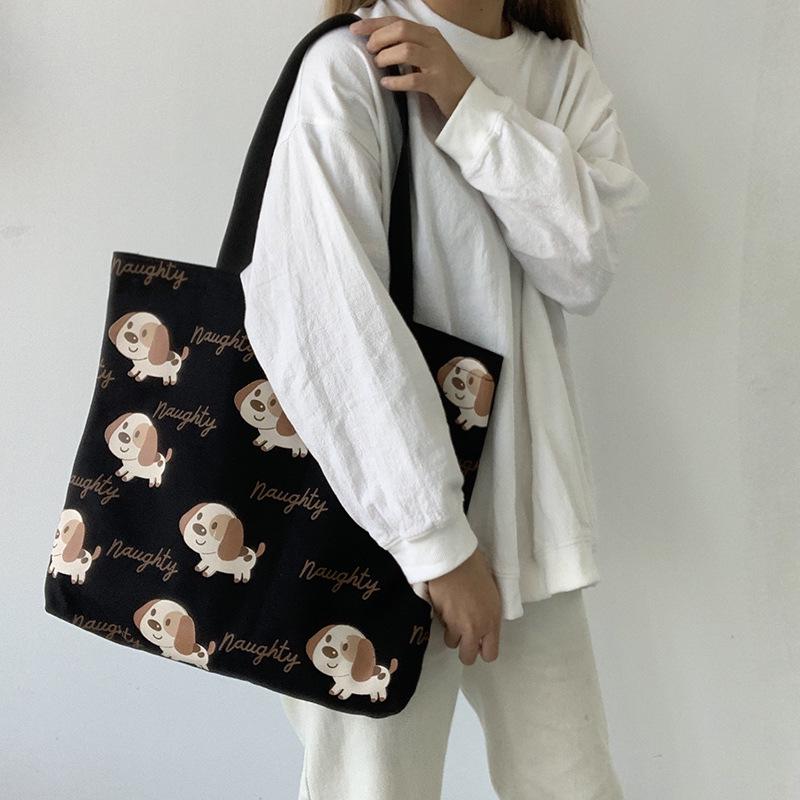 

Женская сумка через плечо из холста большой вместимости - в стиле ретро в японском стиле 2021 г.