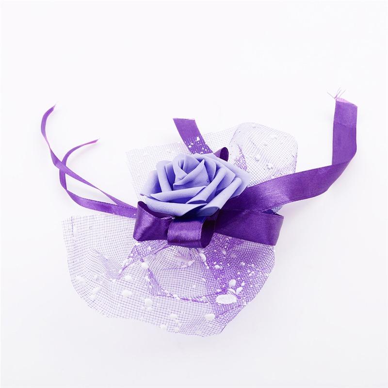 Wedding Car Door Handle Flowers DIY Artificial Cars Rearview Mirror Bouquet Flower Bowknot Ribbon Decors Automotive Accessories