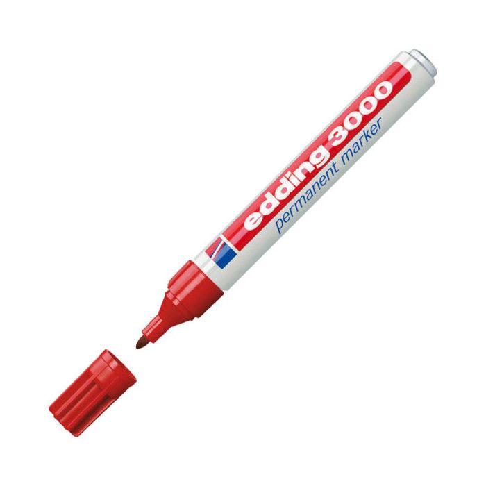 Permanentmarker - Edding - 4-3000002 - Rot - Rundspitze - 3 mm x 1.5 mm