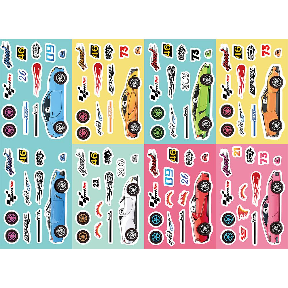 

8 Racing Decorative Stickers Hands-on DIY Mobile Phone Case Decoration Korean Ins Waterproof