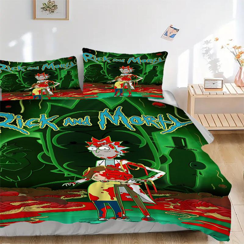 

Набор пододеяльников Rick_and_Morty из 3 предметов, 1 пододеяльник + 2 наволочки (Без вкладыша), Уютное постельное белье, Комплект для спальни, Легкий уход, Прочный yy251103081 135x200cm